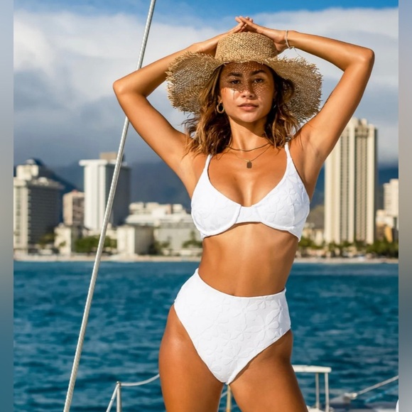 NEW! Kenny Flowers Santorini Floral Jacquard Underwire Bikini Top S, M, L, XL - Picture 4 of 12